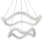Двухъярусная кольцевая люстра с хрустальным декором Gilbertine Crystal Wavy Ring Chandelier варинант исполнения - 1 | Loft Concept в Орле