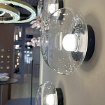 Бра с куполообразным плафоном и черным металлическим основанием Flos Wireline Lighting варинант исполнения - 2 | Loft Concept в Орле