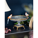 Чаша из прозрачного стекла с фигурками разноцветных попугаев на ободке 38 Eden Garden варинант исполнения - 2 | Loft Concept в Орле