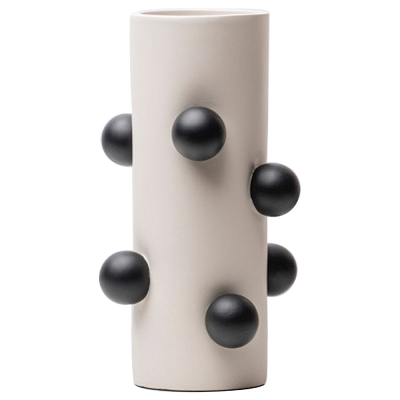 Ваза Molecule Vase Tube White S Молочный Черный Ваза Molecule Vase Tube White S Молочный Черный в Орле | Loft Concept