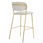 Стул барный широкой полукруглой спинкой на золотистых ножках Chair Smooth Shapes варинант исполнения - 3 | Loft Concept в Орле