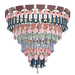 Люстра круглая с декором из разноцветных элементов в виде листьев Changing Seasons варинант исполнения - 1 | Loft Concept в Орле