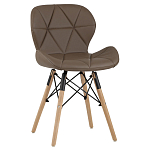 Стул с коричневым сиденьем из экокожи JEROEN варинант исполнения - 1 | Loft Concept в Орле