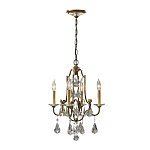 Люстра с 4-мя лампами и стеклянными подвесками в классическом стиле Feiss варинант исполнения - 2 | Loft Concept в Орле