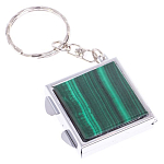 Зеркало брелок складное двухстороннее из натурального камня Малахит Stone Mirrors варинант исполнения - 4 | Loft Concept в Орле