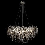 Люстра подвесная с прозрачными стеклянными подвесками в форме капель Диаметр 80 см Droplet Chandelier варинант исполнения - 3 | Loft Concept в Орле