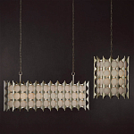 Подвесной светильник в форме цилиндра с фактурным серебряным каркасом и тканевым абажуром Silver Honeycomb варинант исполнения - 3 | Loft Concept в Орле