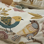 Чехол на подушку с кисточками и вышивкой птиц Ethnic mix Birds Rect варинант исполнения - 7 | Loft Concept в Орле