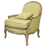 Кресло Ava Classical Armchair green striped flax варинант исполнения - 3 | Loft Concept в Орле