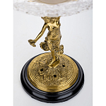 Чаша стеклянная прозрачная на бронзовой подставке с фигуркой девушки Eden Garden варинант исполнения - 4 | Loft Concept в Орле