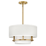 Потолочный светильник с двухслойным белым текстильным абажуром Hinkley варинант исполнения - 15 | Loft Concept в Орле