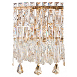 Люстра круглая с хрустальными подвесками на золотистом каркасе Roul Crystal Light варинант исполнения - 10 | Loft Concept в Орле