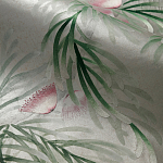 Обои ручная роспись Silk Tree Colourway SC-92 on Crackled Silver on Shell Pink metallic silk варинант исполнения - 1 | Loft Concept в Орле