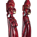 Комплект из 2-х деревянных статуэток Asmat Tall Statuettes Red варинант исполнения - 3 | Loft Concept в Орле