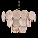 Люстра трехъярусная с подвесками из округлых элементов Cryptocrystalline Stone варинант исполнения - 1 | Loft Concept в Орле