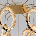 Потолочный светильник светодиодный с золотистым каркасом Ring of Fire варинант исполнения - 2 | Loft Concept в Орле