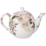 Чайный сервиз из фарфора белый с рисунком цветов на 6 персон 14 предметов Garden Whisper Porcelain Set  варинант исполнения - 2 | Loft Concept в Орле