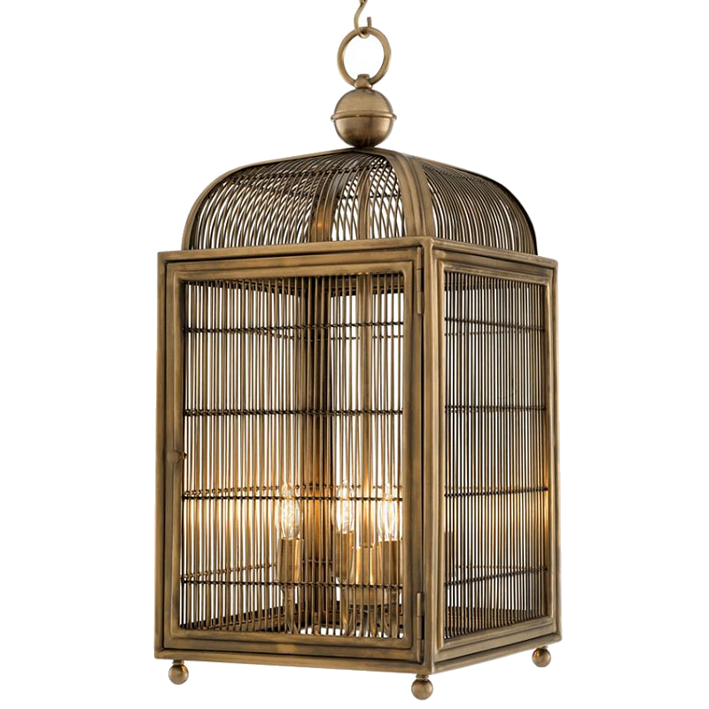 Люстра Lantern Falcon Латунь Античная полированная Люстра Lantern Falcon Латунь Античная полированная в Орле | Loft Concept