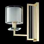 Бра с геометрическим каркасом из металла и цилиндрическим стеклянным плафоном Laurent варинант исполнения - 8 | Loft Concept в Орле