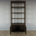 Стеллаж со стеклянными полками Elsa Dreams Walnut варинант исполнения - 4 | Loft Concept в Орле