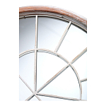 Зеркало-окно настенное в венецианском стиле с деревянной рамой бежевого цвета Venetian Smooth варинант исполнения - 2 | Loft Concept в Орле