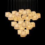 Люстра подвесная с квадратными плафонами из натурального камня Glowing Spheres варинант исполнения - 6 | Loft Concept в Орле