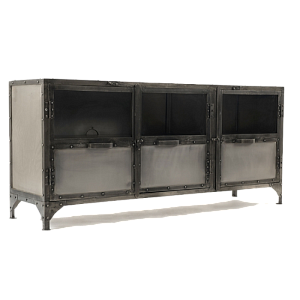 Комод металлический Industrial Steampunk Nickel 3 Door Сoncole