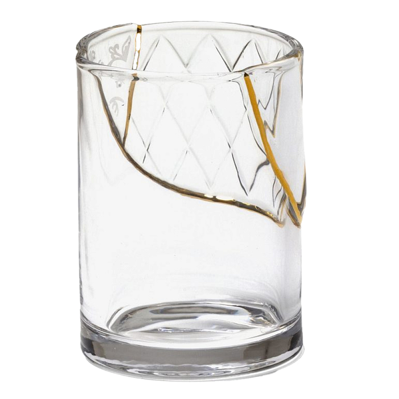 Стакан Seletti Kintsugi II Прозрачное Стекло Золотой Стакан Seletti Kintsugi II Прозрачное Стекло Золотой в Орле | Loft Concept
