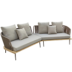 Диван садовый угловой Counter серый варинант исполнения - 1 | Loft Concept в Орле