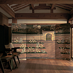 Обои ручная роспись The Art of Learning and Steps for the Flowers by Teo Yang Special Colourway on purple painted Xuan paper варинант исполнения - 1 | Loft Concept в Орле