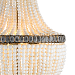 Люстра каплевидной формы декорированная нитями стеклянных бусин молочного цвета Bead threads варинант исполнения - 1 | Loft Concept в Орле