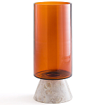 Высокая чаша из янтарного стекла Amber Marble Vase варинант исполнения - 1 | Loft Concept в Орле