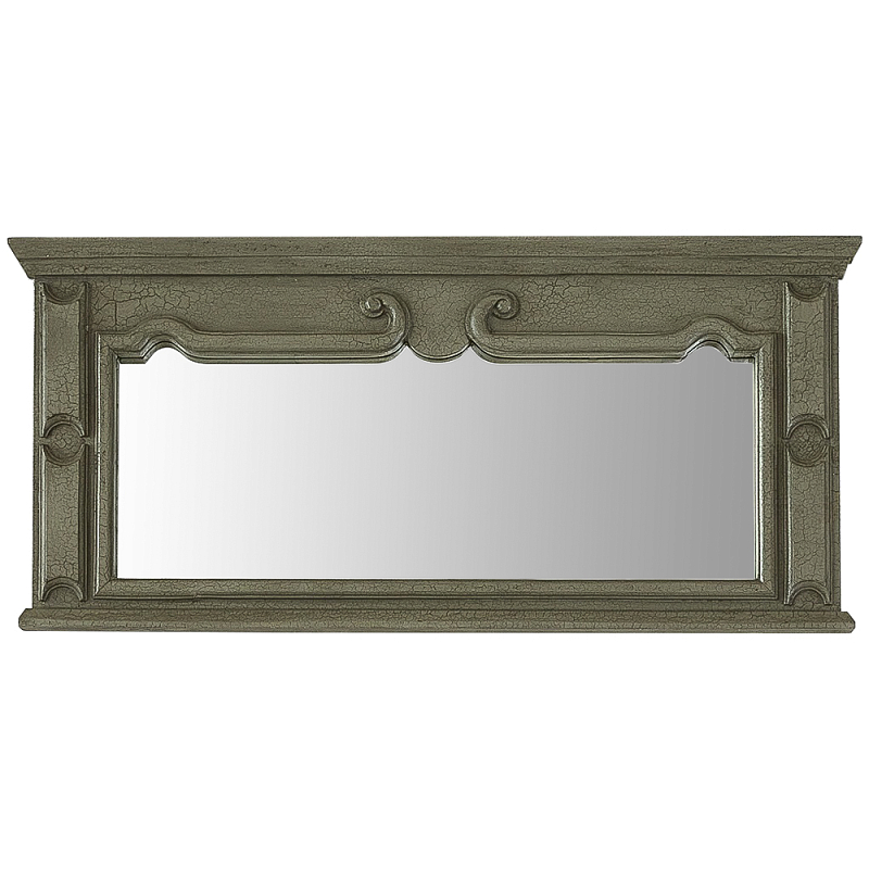 Настенное зеркало в деревянной раме Hubert Mirror Зеленый Настенное зеркало в деревянной раме Hubert Mirror Зеленый в Орле | Loft Concept