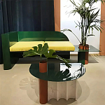 Дизайнерский журнальный стол с рельефным основанием Dutynor варинант исполнения - 3 | Loft Concept в Орле