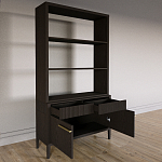 Стеллаж Primo с ящиками Темный орех варинант исполнения - 7 | Loft Concept в Орле