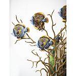 Ваза зеленая с бронзовыми ветвями и фарфоровыми рыбками Eden Garden варинант исполнения - 2 | Loft Concept в Орле