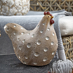 Статуэтка курица с текстурной поверхностью бежевого цвета Rustic Chicken варинант исполнения - 3 | Loft Concept в Орле