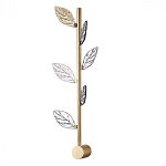 Бра с золотистой вертикальной трубкой и декоративными прозрачными листьями из стекла Sylva  варинант исполнения - 1 | Loft Concept в Орле