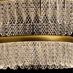 Люстра двухъярусная с золотого цвета и прозрачными подвесками Pettico варинант исполнения - 5 | Loft Concept в Орле