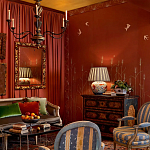 Обои с вышивкой ручной работы Ceres Original colourway on wool sateen варинант исполнения - 2 | Loft Concept в Орле