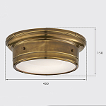 Потолочный светильник круглый цвета состаренная латунь Modern Simple Ceiling Light варинант исполнения - 5 | Loft Concept в Орле