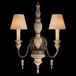 Бра с двумя конусовидными белыми тканевыми абажурами Terrain варинант исполнения - 2 | Loft Concept в Орле