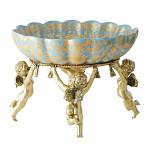 Чаша с орнаментом на бронзовых ножках в виде ангелов Eden Garden варинант исполнения - 1 | Loft Concept в Орле