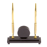 Часы настольные с двумя ручками из натурального камня Stone Clock варинант исполнения - 7 | Loft Concept в Орле