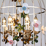 Люстра в виде клетки с цветами Flower Cell варинант исполнения - 2 | Loft Concept в Орле