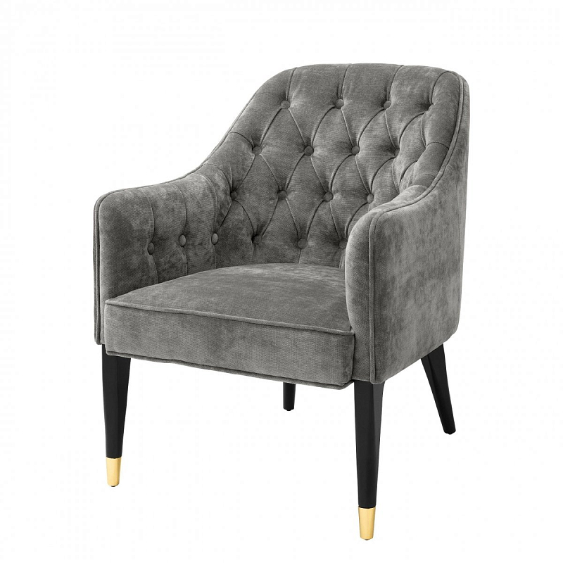 Кресло Eichholtz Chair Cyrus Grey Серый Черный в Орле | Loft Concept 