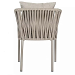 Стул серо-бежевый с декоративным плетением на спинке и подлокотниках Chair Weave варинант исполнения - 4 | Loft Concept в Орле