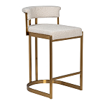 Стул барный букле бежевый с каркасом цвета матовое золото Tactility варинант исполнения - 2 | Loft Concept в Орле