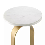 Столик приставной с овальным золотым основанием Oval Gold Base варинант исполнения - 2 | Loft Concept в Орле
