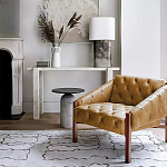 Дизайнерский журнальный стол с чёрной круглой столешницей Visanyp варинант исполнения - 3 | Loft Concept в Орле